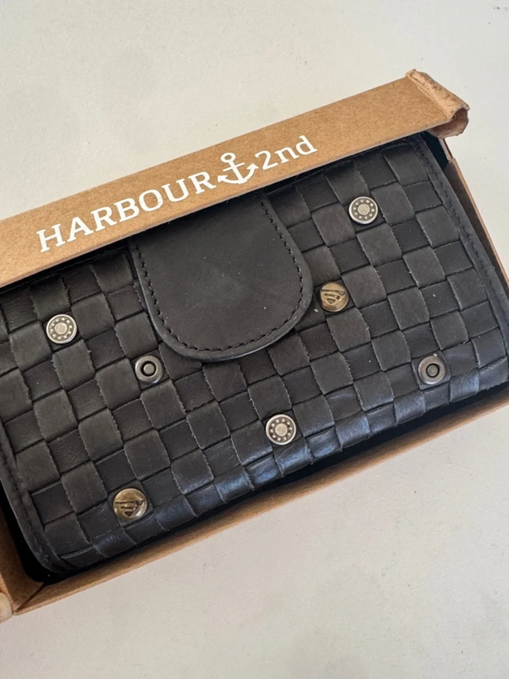 Harbour 2nd Lucinda Leather Wallet RFID Protection Dark Ash